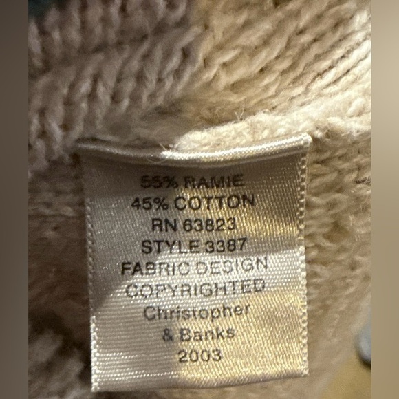 Embroidered Knit zip up Cardigan with turtle Accents - Picture 6 of 6